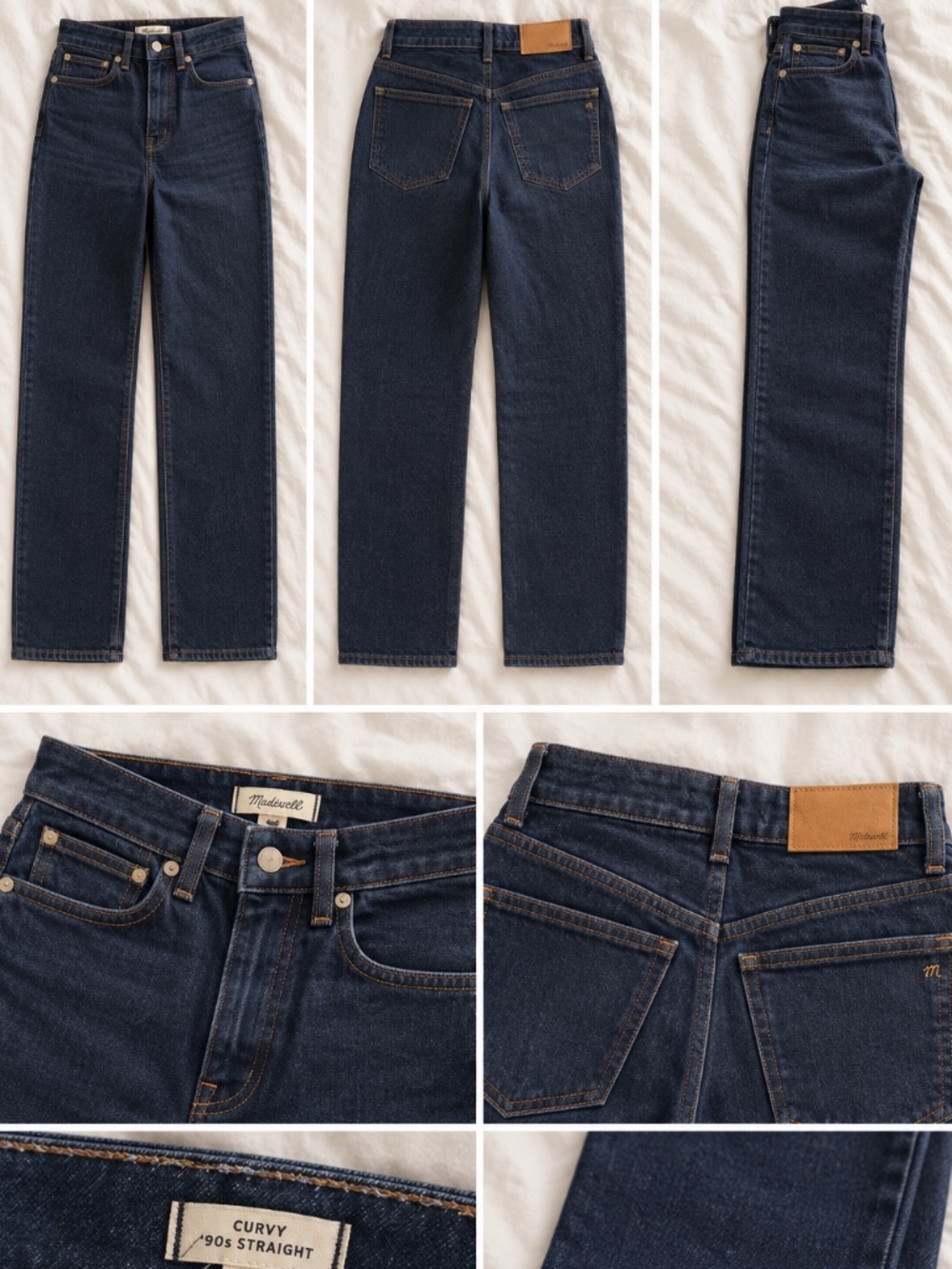 Madewell Curvy ’90s Straight Jeans Dark Wash 24P